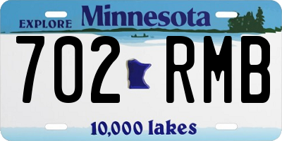 MN license plate 702RMB