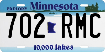 MN license plate 702RMC