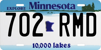 MN license plate 702RMD