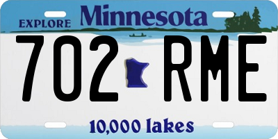 MN license plate 702RME