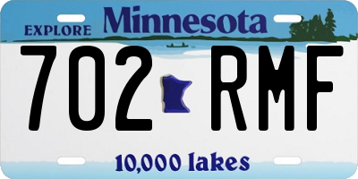 MN license plate 702RMF