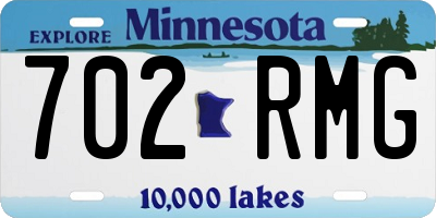 MN license plate 702RMG