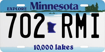 MN license plate 702RMI