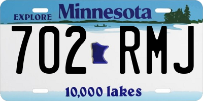 MN license plate 702RMJ