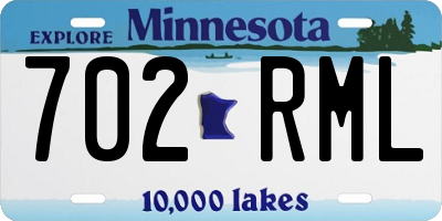 MN license plate 702RML