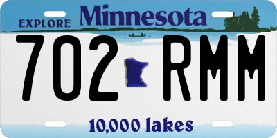MN license plate 702RMM