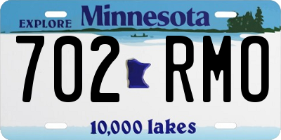 MN license plate 702RMO