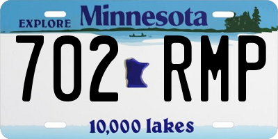 MN license plate 702RMP