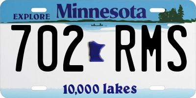 MN license plate 702RMS