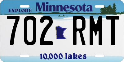 MN license plate 702RMT