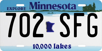 MN license plate 702SFG