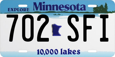 MN license plate 702SFI