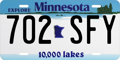 MN license plate 702SFY