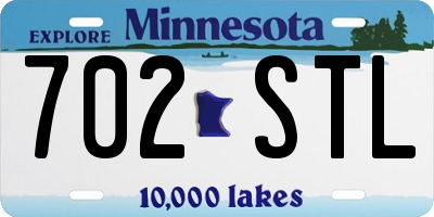 MN license plate 702STL