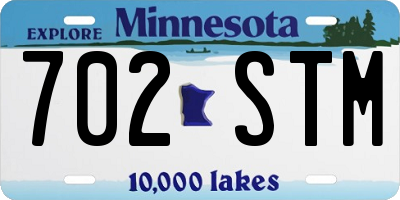 MN license plate 702STM