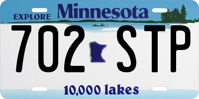 MN license plate 702STP