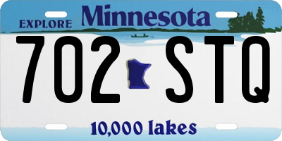 MN license plate 702STQ