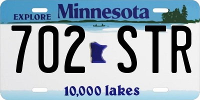 MN license plate 702STR