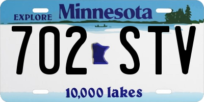 MN license plate 702STV