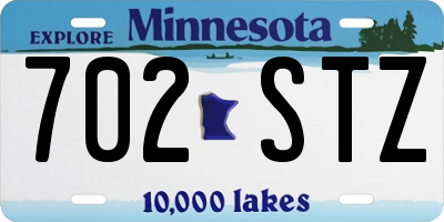 MN license plate 702STZ