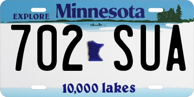 MN license plate 702SUA