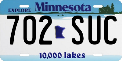 MN license plate 702SUC
