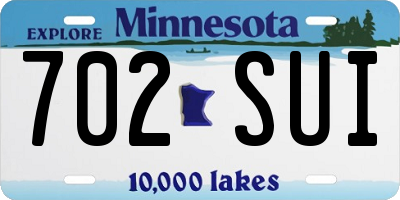 MN license plate 702SUI