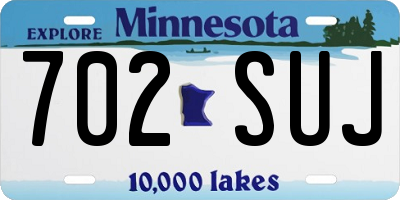 MN license plate 702SUJ