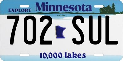 MN license plate 702SUL