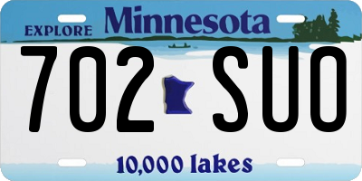 MN license plate 702SUO