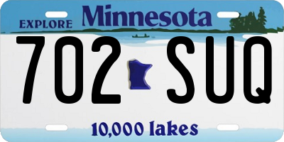 MN license plate 702SUQ