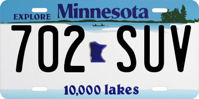 MN license plate 702SUV