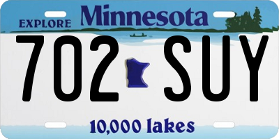 MN license plate 702SUY