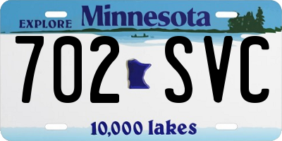 MN license plate 702SVC