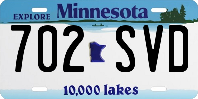 MN license plate 702SVD