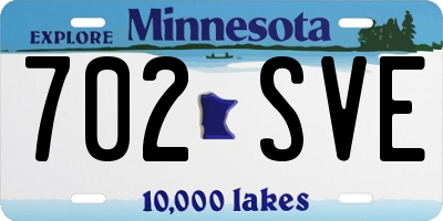 MN license plate 702SVE