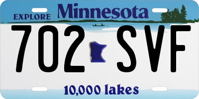 MN license plate 702SVF