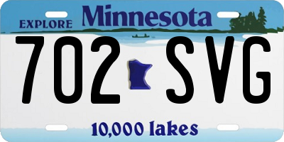 MN license plate 702SVG