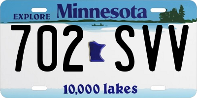 MN license plate 702SVV
