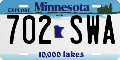 MN license plate 702SWA