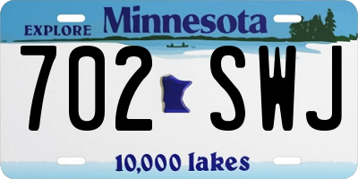 MN license plate 702SWJ