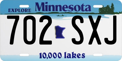 MN license plate 702SXJ