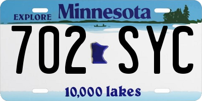 MN license plate 702SYC