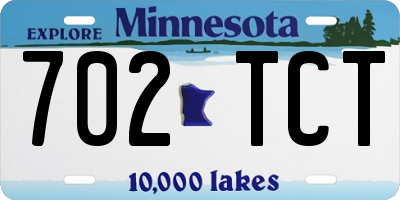MN license plate 702TCT