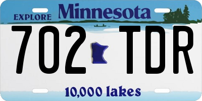 MN license plate 702TDR