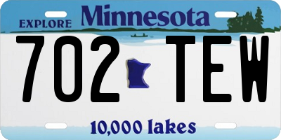 MN license plate 702TEW
