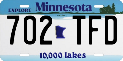 MN license plate 702TFD