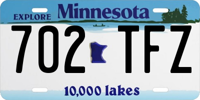 MN license plate 702TFZ