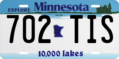 MN license plate 702TIS