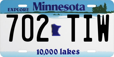 MN license plate 702TIW